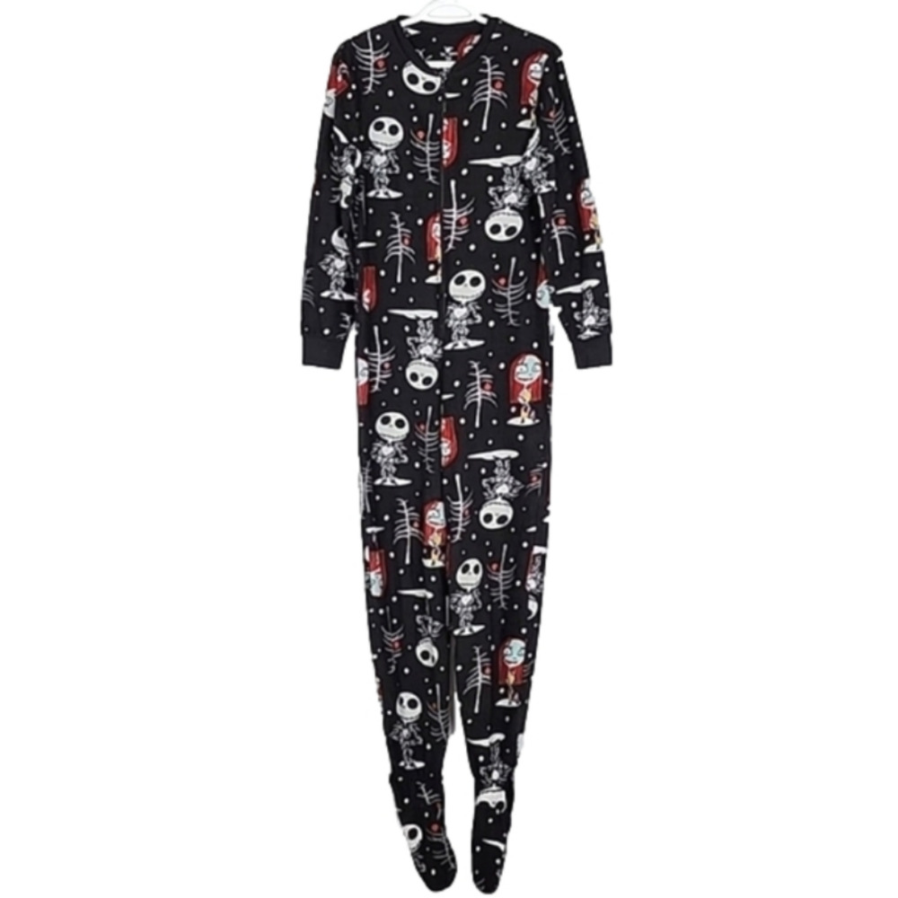 Tim Burton's The Nighmare Before Christmas One Piece Black Fleece Small Adult
